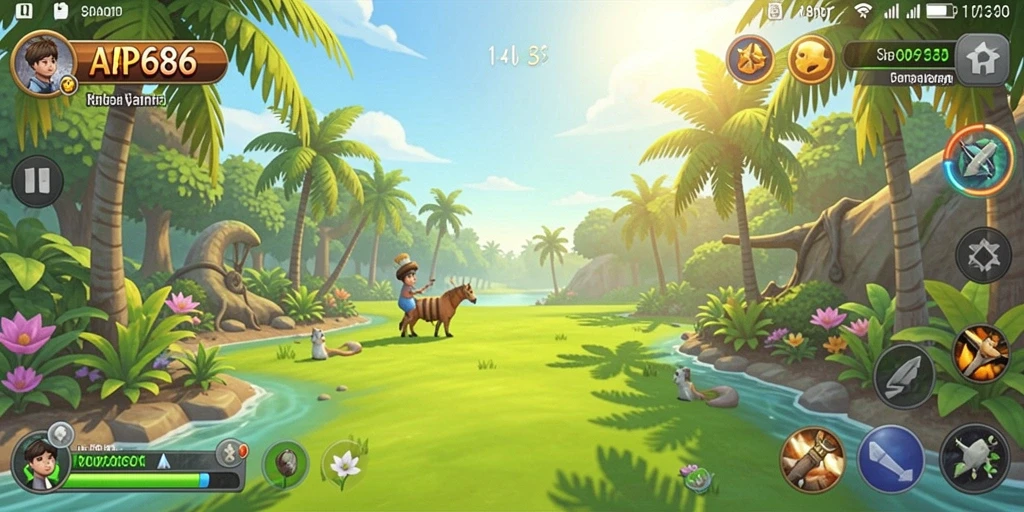 Tampilan gameplay menarik dari AP686 yang sederhana dan mengasyikkan.