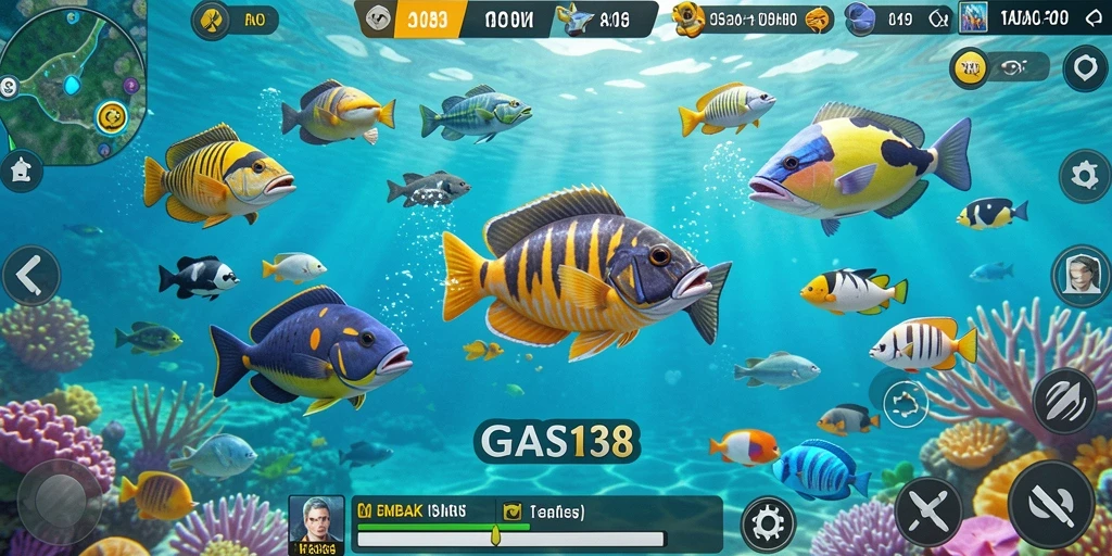 Screenshot utama GAS138 menampilkan aksi menembak ikan yang seru.