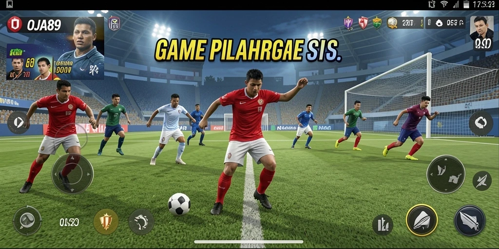 Gameplay OJA89 menampilkan aksi olahraga yang penuh semangat.