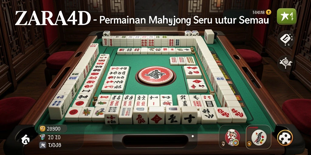 Tampilan gameplay ZARA4D dengan momen seru permainan Mahjong.
