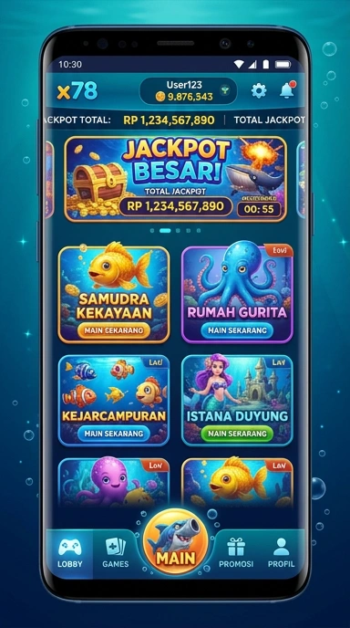 Tampilan antarmuka aplikasi x78 yang intuitif dan menarik.